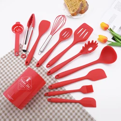 Silicone Kitchenware Cooking Utensils Set Pink Non-stick Cookware Spatula Shovel Spoon Egg Beaters Kitchen Cooking Tool Set