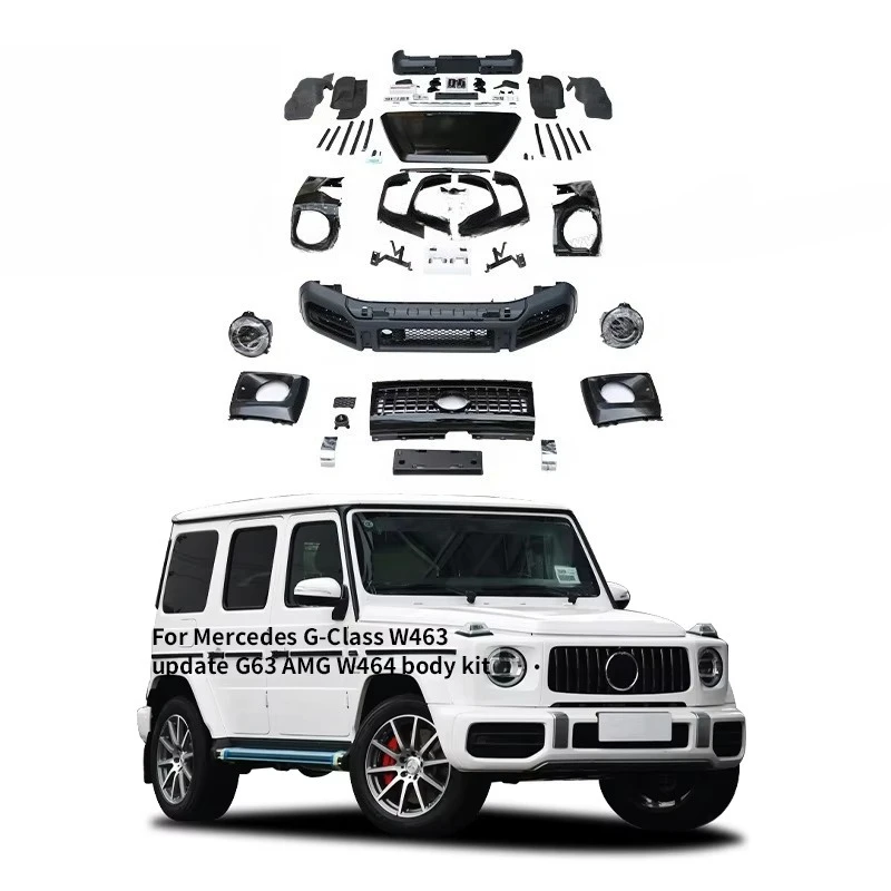 

Plastic Bodykit for Bens W463 Upgrade to W464 Bodykit Fiberglass Front Bumper Grill Wheel Eyebrow Full Body Kit