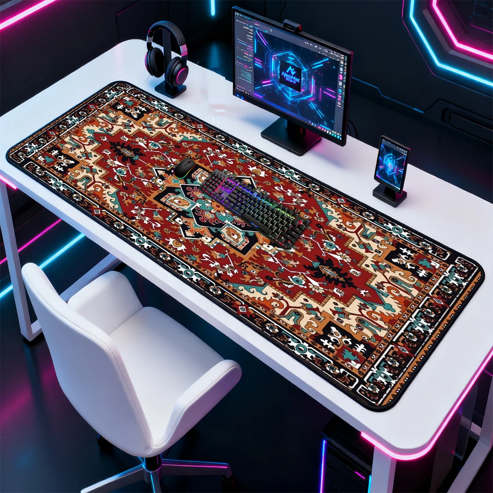 Ethnic Mandala Mouse Pad Office Large Gaming Desk Mat 160x60 5mm Thick Mousepad Deskmat Ornate Pattern Accessories Full Desk