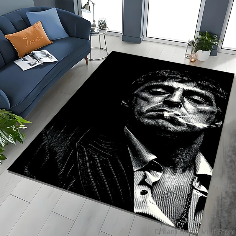 

Classic Scarface Tony Montana Movie Art Carpet Rug for Bedroom Living Room Sofa Home Doormat Decor,Large Kids Non-slip Floor Mat