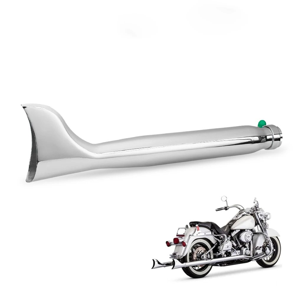 Motorcycle Retro Silver Fishtail Exhaust Muffler 24HP 32HP Engine Part Case for Ural K750 M1 M72 R71 R12 Dnepr MT12 XL883 1200