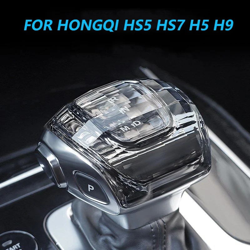 

for Hongqi H5 HS5 H9 HS7 E-HS9 HS3 2022 Crystal Car Modification Gear shift Lever Knob Handle Frame Protective Cover Accessories