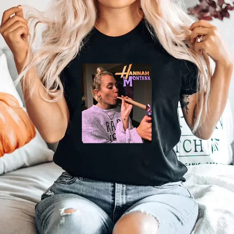 Ethan Peters Hannah Montana Graphic Tshirts Summer Casual Vintage Fashion Women Men Funny Tshirt  Hip-hop Streetwear Ropa Mujer