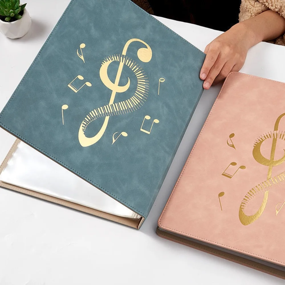 유연한 느슨한 잎 음악 악보 폴더, 분리형 피아노 악보 파일 폴더, 글자 크기에 적합, 쓰기 가능, 20 페이지