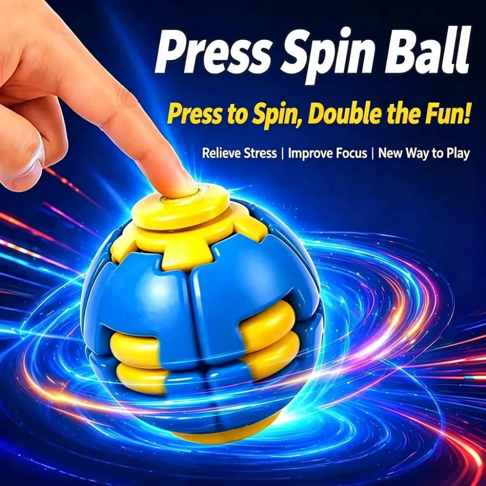 New Fingertip Rotating Ball 3D Printing Stress Relieving Ball Pressing Rotating Fingertip Gyroscope Puzzle Portable Fun Toy
