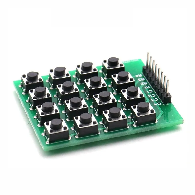 Micro switch, in-line button 4X4 matrix keyboard 16 keys, microcontroller external expansion keyboard, module