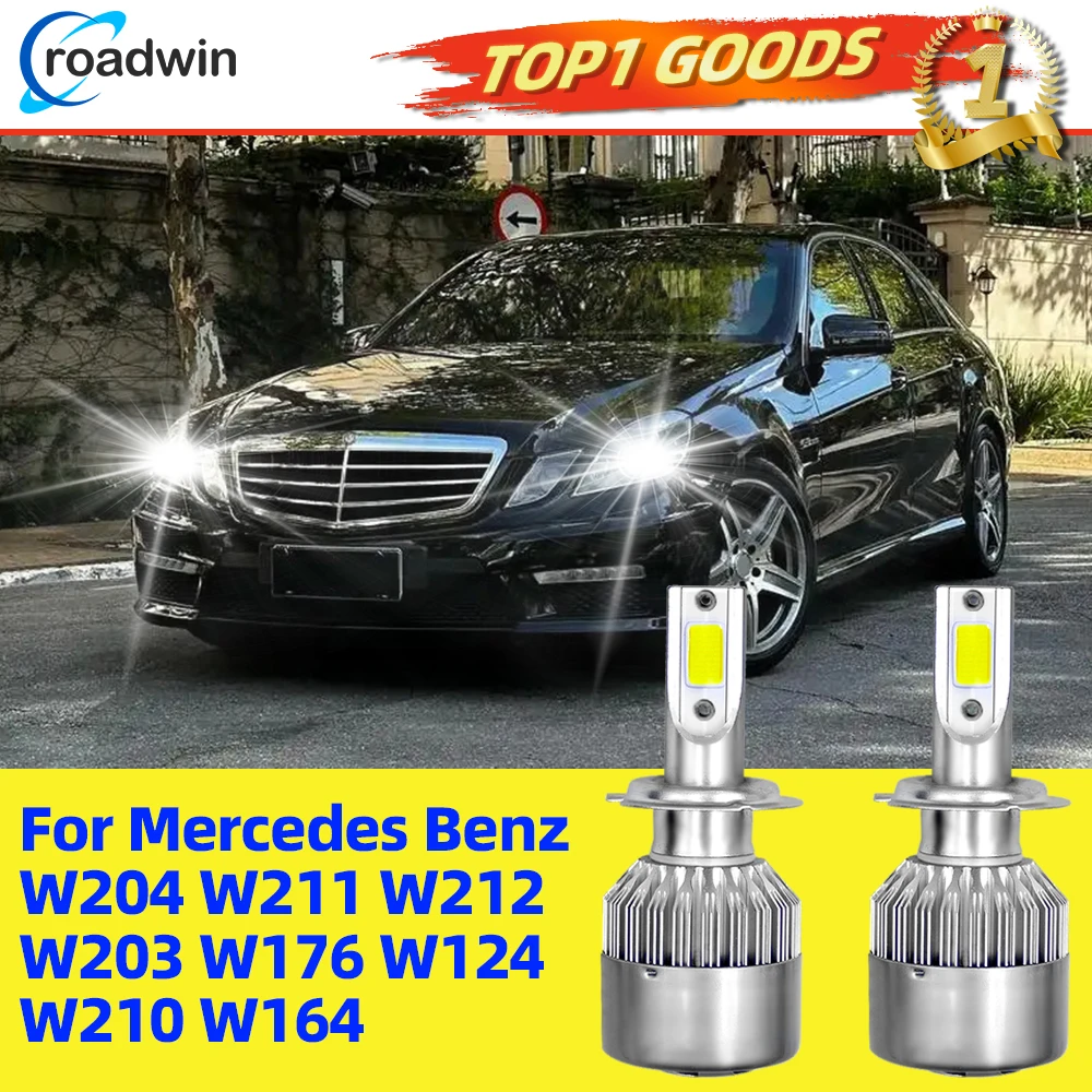 

Для Mercedes Benz W204 W211 W212 W203 W176 W124 W210 W164 Светодиодная фара 6000K Белый IP68 H7 Дальний свет 360 градусов освещения 2 шт.