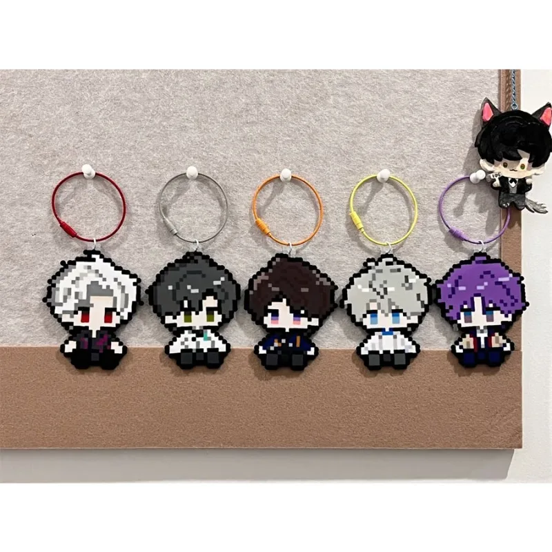 1 قطعة لعبة الحب والفضاء العميق Caleb Sylus Aster Rafayel Zayne الاكريليك Q-نسخة فسيفساء نمط قلادة ظهره قلادة المفاتيح