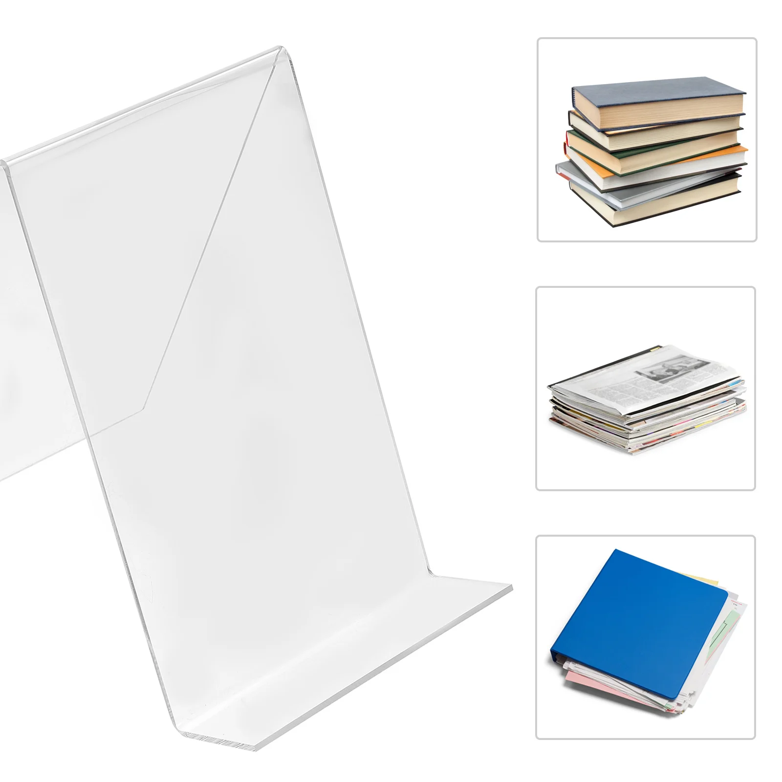 أرفف الكتب شفافة سطح المكتب رف الكتب مكتبة عرض الطاولة دعامة حامل ل #1