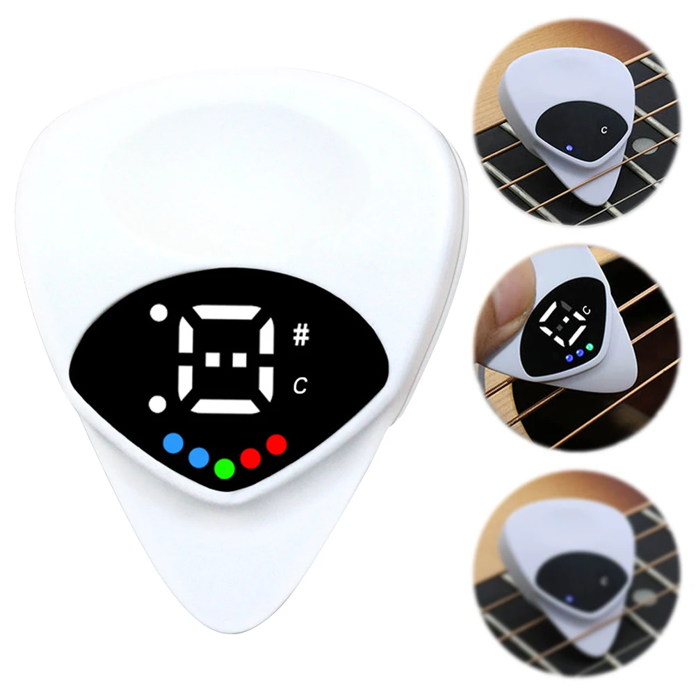 2 in 1 ギターピックチューナー デジタル電子チューナー アコースティックギターチューナー アコースティックギターとエレキギター用