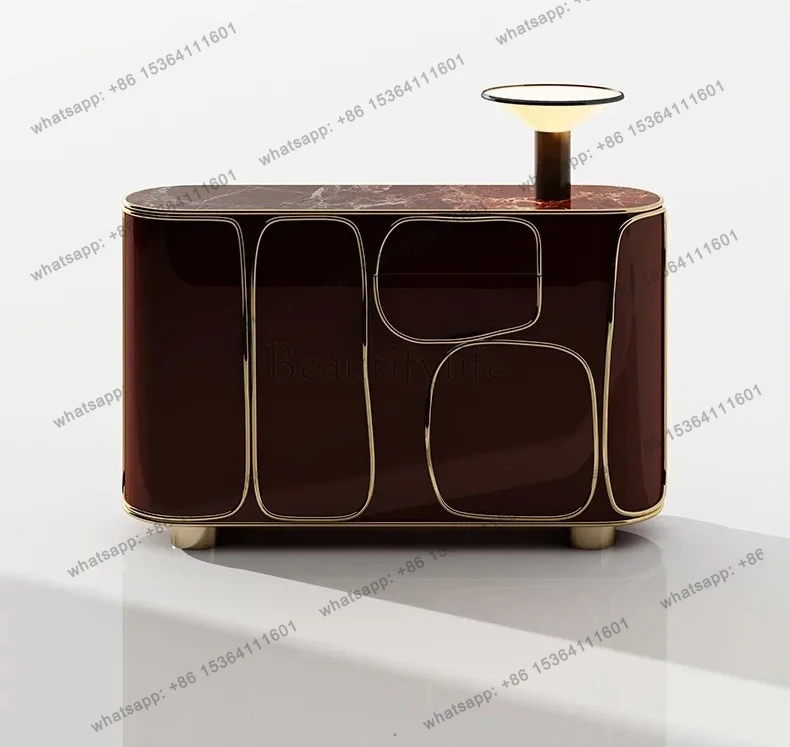 

LXИтальянский обеденный боковой шкаф из цельного дерева, современный шкафчик для гостиной, бытовой шкаф для хранения, входной шкаф для столовойSSS