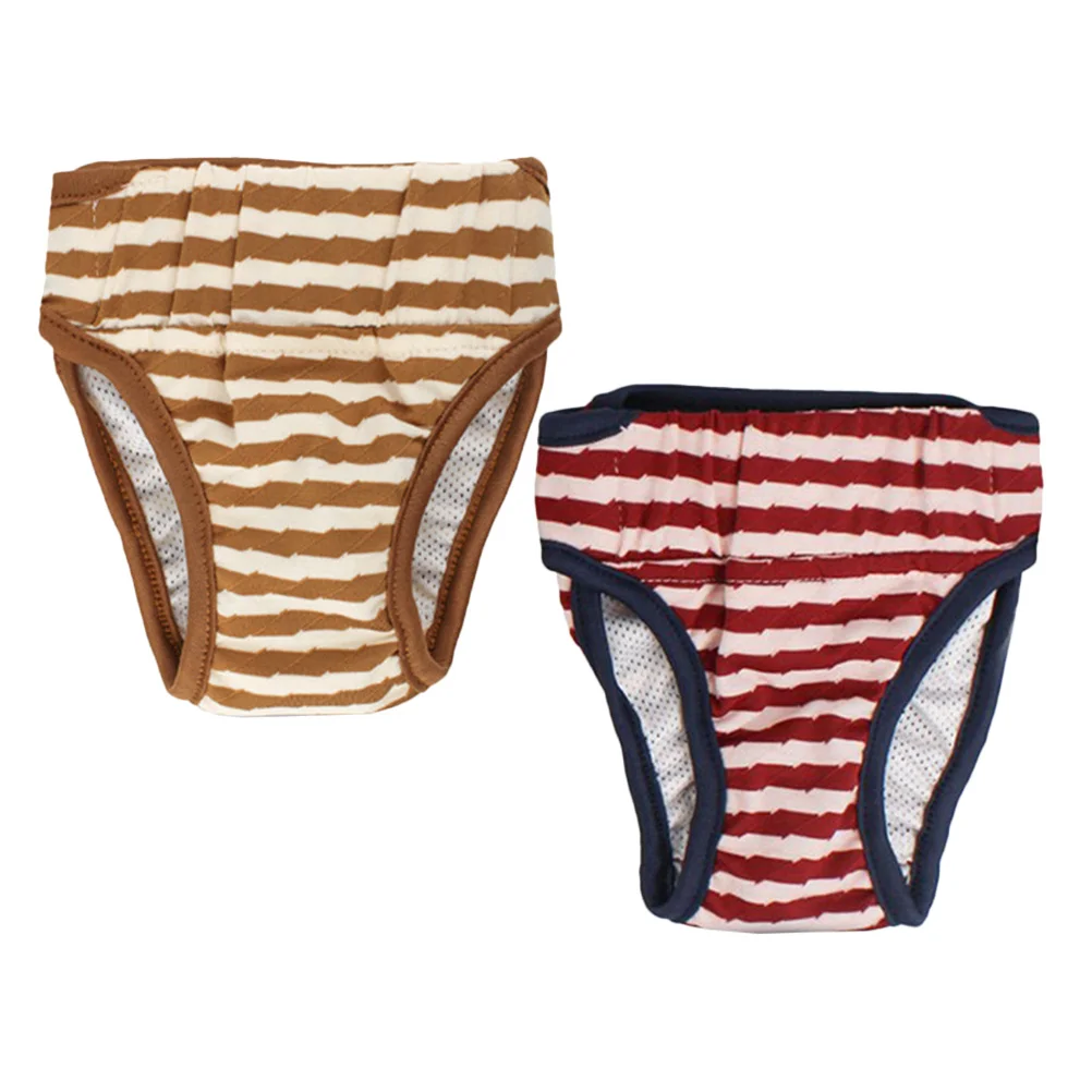 2pcs Pet Physiological Pants For Female Dogs Reusable Washable Dog Diaper Puppy Sanitary Pantie Leakproof Incontinence Heat