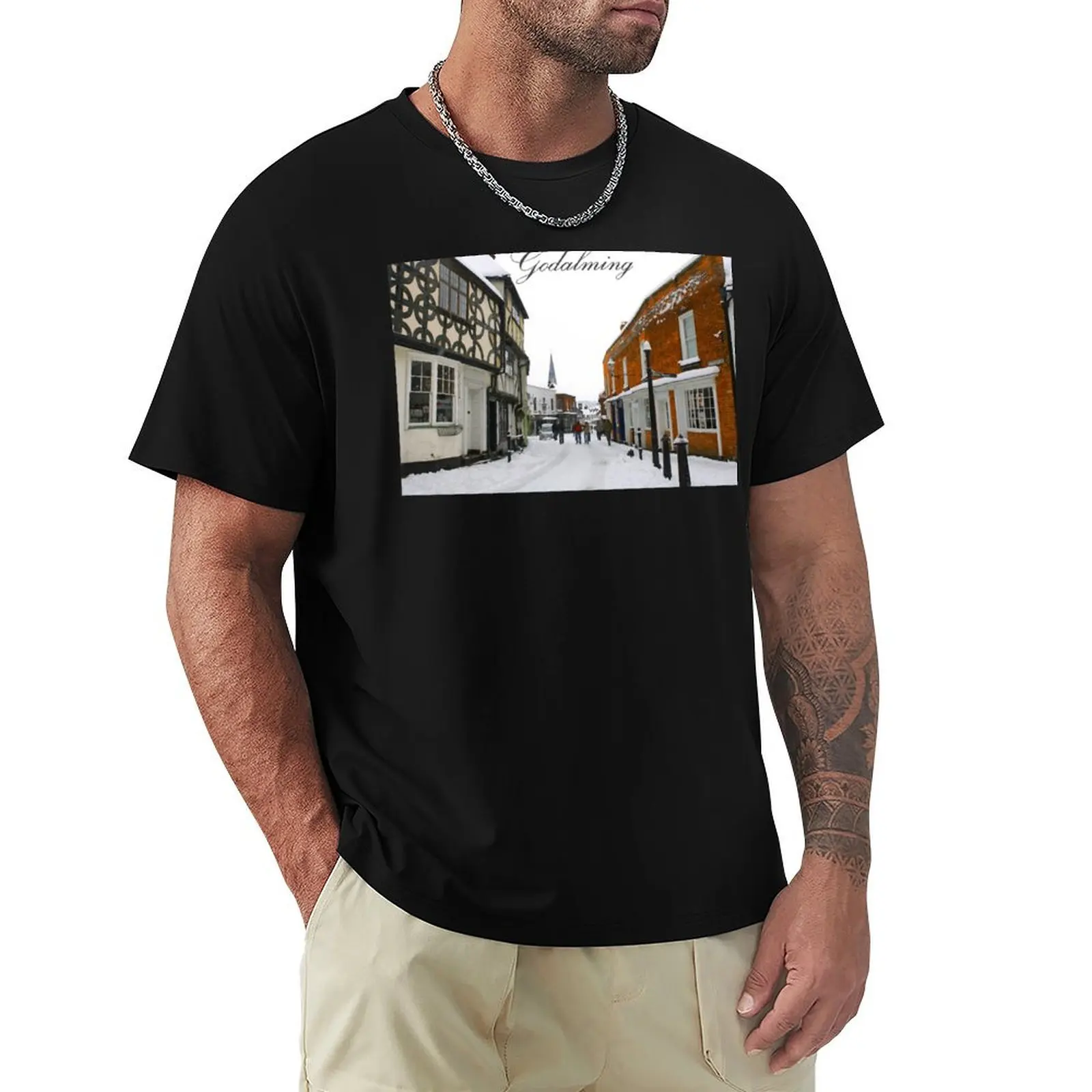 The Historic Church Street Godalming T-Shirt vintage t shirts graphic t shirt vintage plain black t shirts men