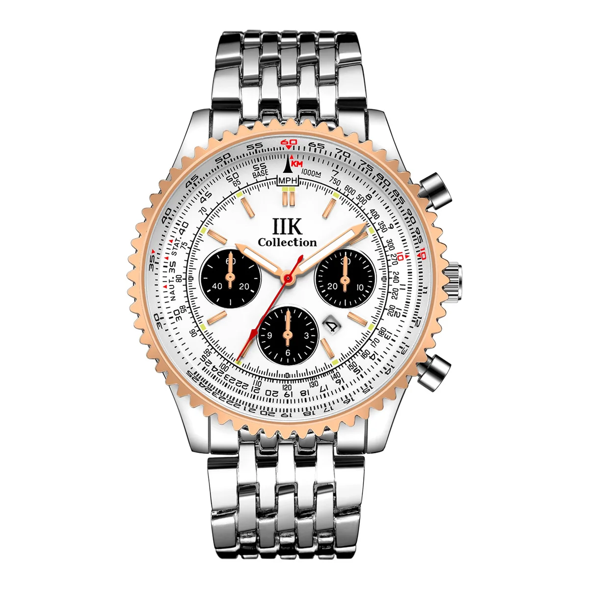 

IIK brand manufacturers direct sales quartz watch men's leisure boutique watch digital large dial luminous hands watch