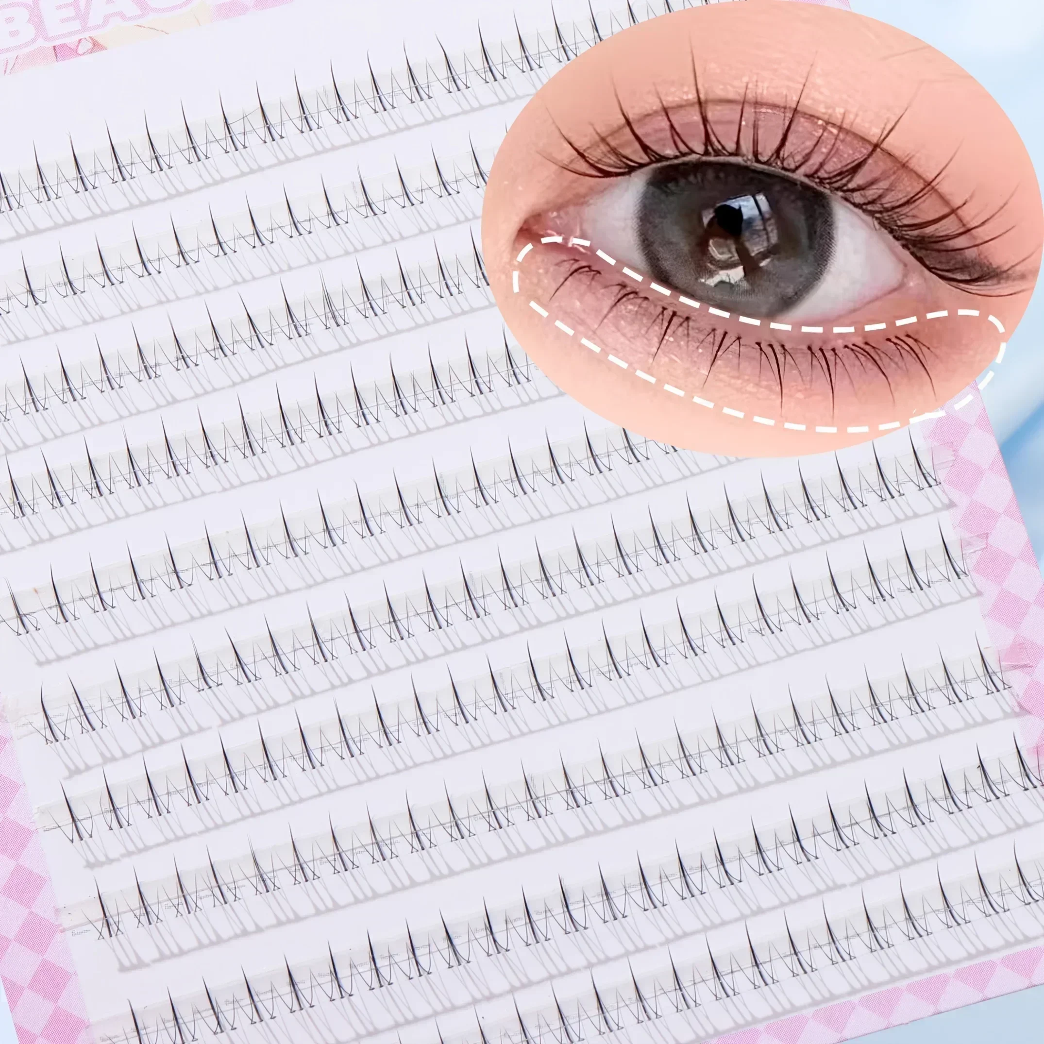 10 Rows/60 Cluster DIY Natural Manga Lash Clusters - 9-14mm Soft Thick Reusable, Ideal for Cosplay/Anime/Wedding/Party/Daily