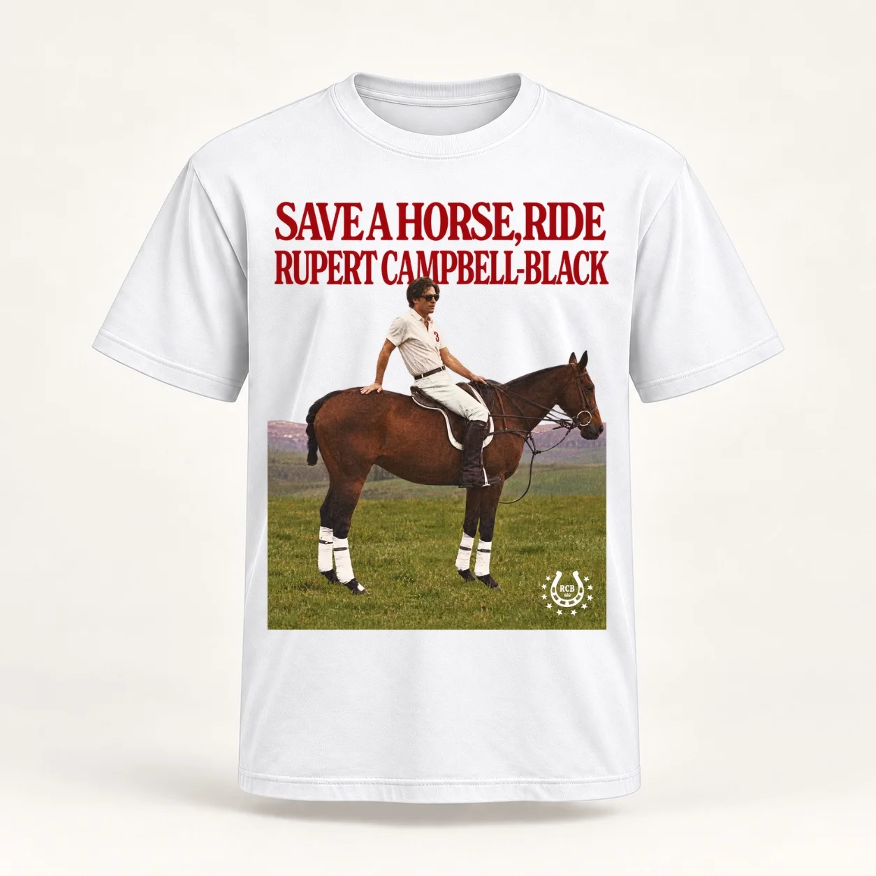 Save a Horse, Ride Rupert Campbell-Black Oversized Women T-Shirt kawaii clothes Blouse vintage T-shirt Women