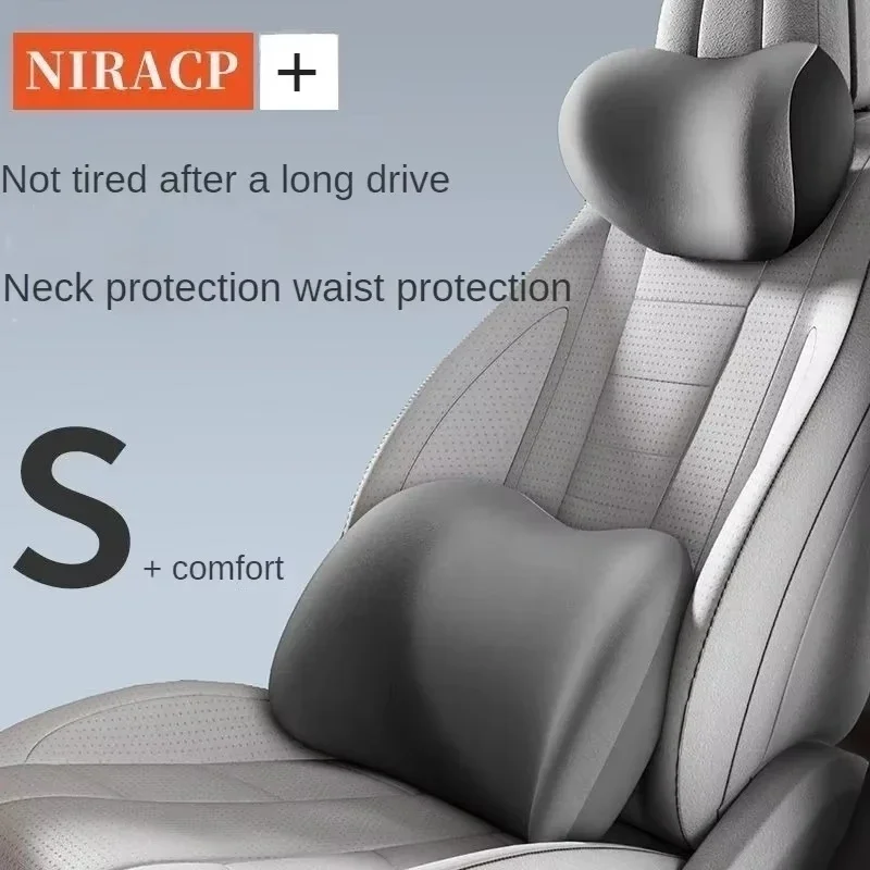 

1pcs Car Headrest/Lumbar Support Car Neck Pillow Waist Cushion Driver Seat Backrest Car Cushion Driving Lumbar Support Tools