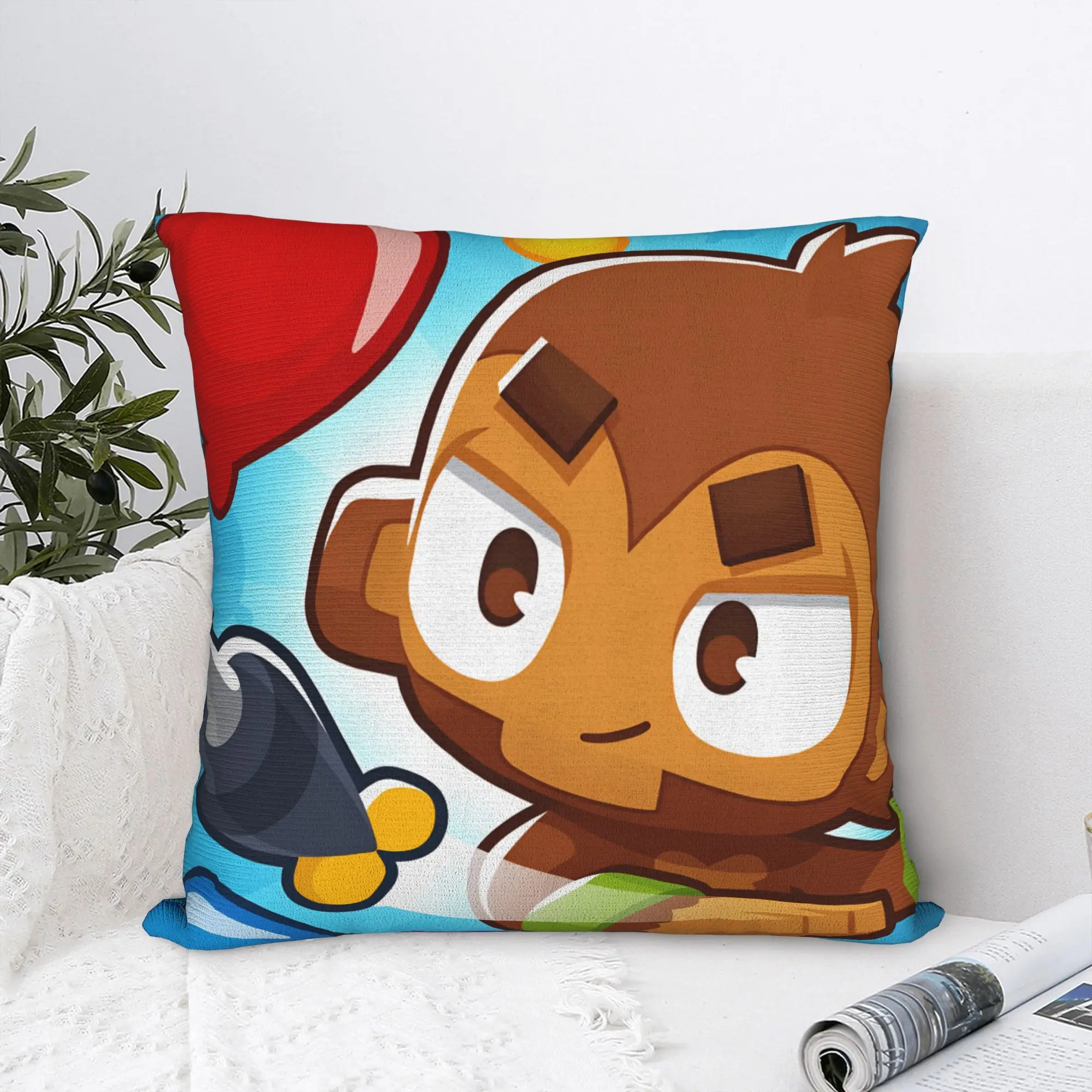 Game B-Bloons Td 6 Pillow Case  Kawaii Pillow Cover Square Pillowcases For Chair Sofa Home Decor