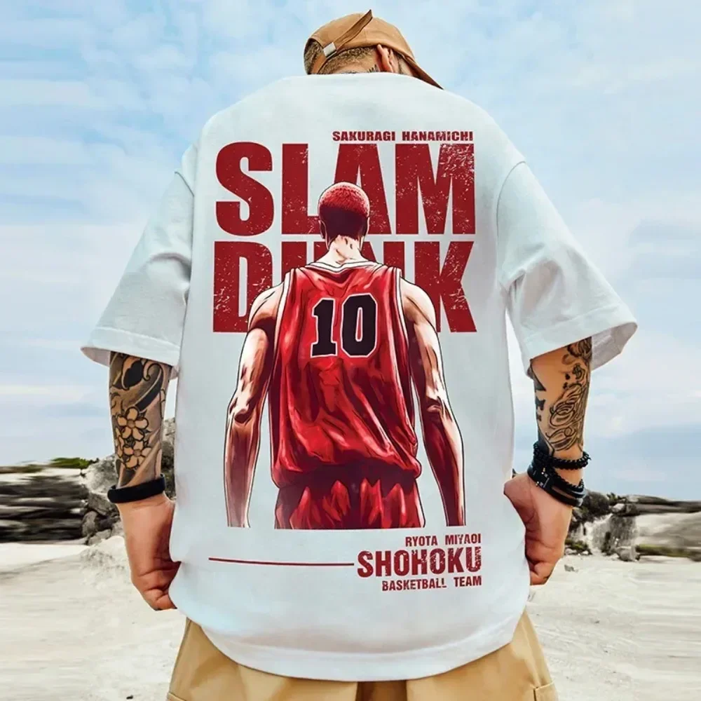 2024 Summer Men\'s T-Shirt Baskeball Team Printed Tshirt Hip Hop Street Wear Short Sleeve Oversized Tee Shirt Men Woman Clothing