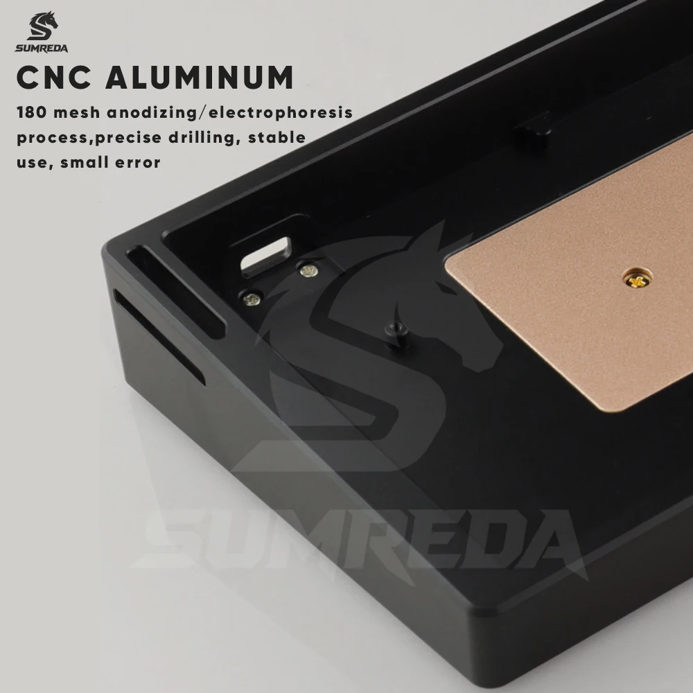 SUMREDA NO60 Aluminum Keyboard Shell 60% Keys Layouts For Wooting 60HE Madlions Mad 60he GH60 Raven61 Aula Win60 Keyboard Case