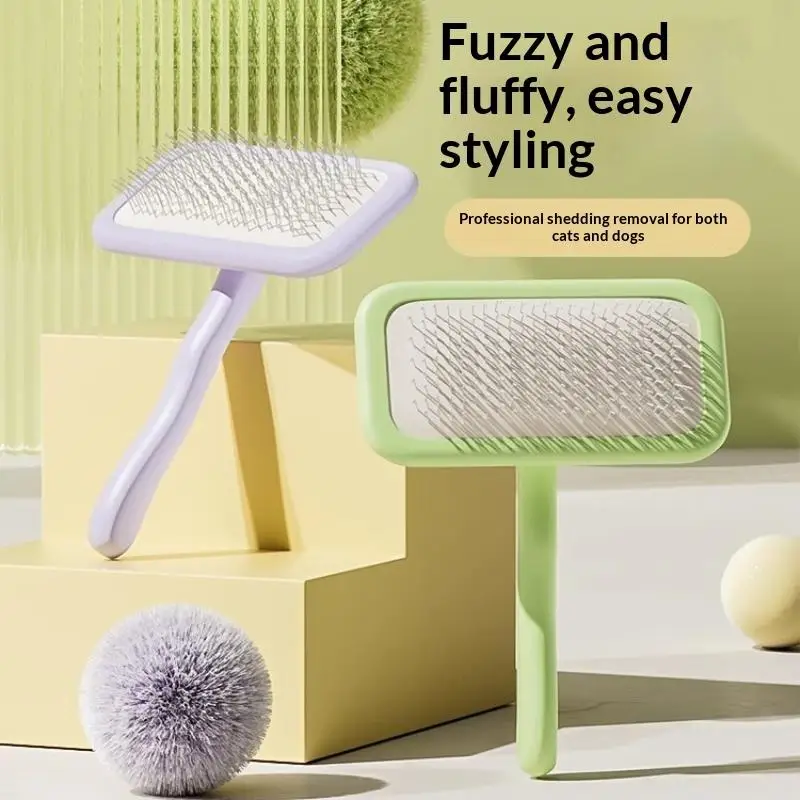 Cat Deshedding Comb Soft Needle Anti-Static Pet Hair Brush Gently Removes Floating Fur for Dogs Cats Pet Beauty Care