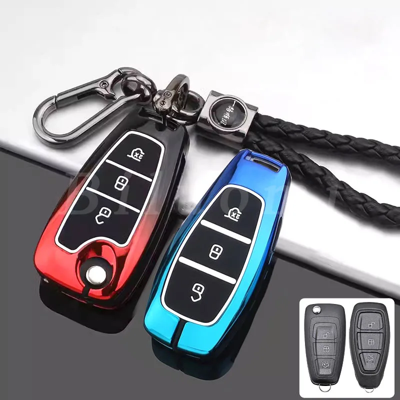 

Zinc Alloy + Silicone Car Key Case Cover for Ford Focus 3 4 ST Mondeo MK3 MK4 Fiesta Fusion Kuga 2013 2014 2015 2017 2018