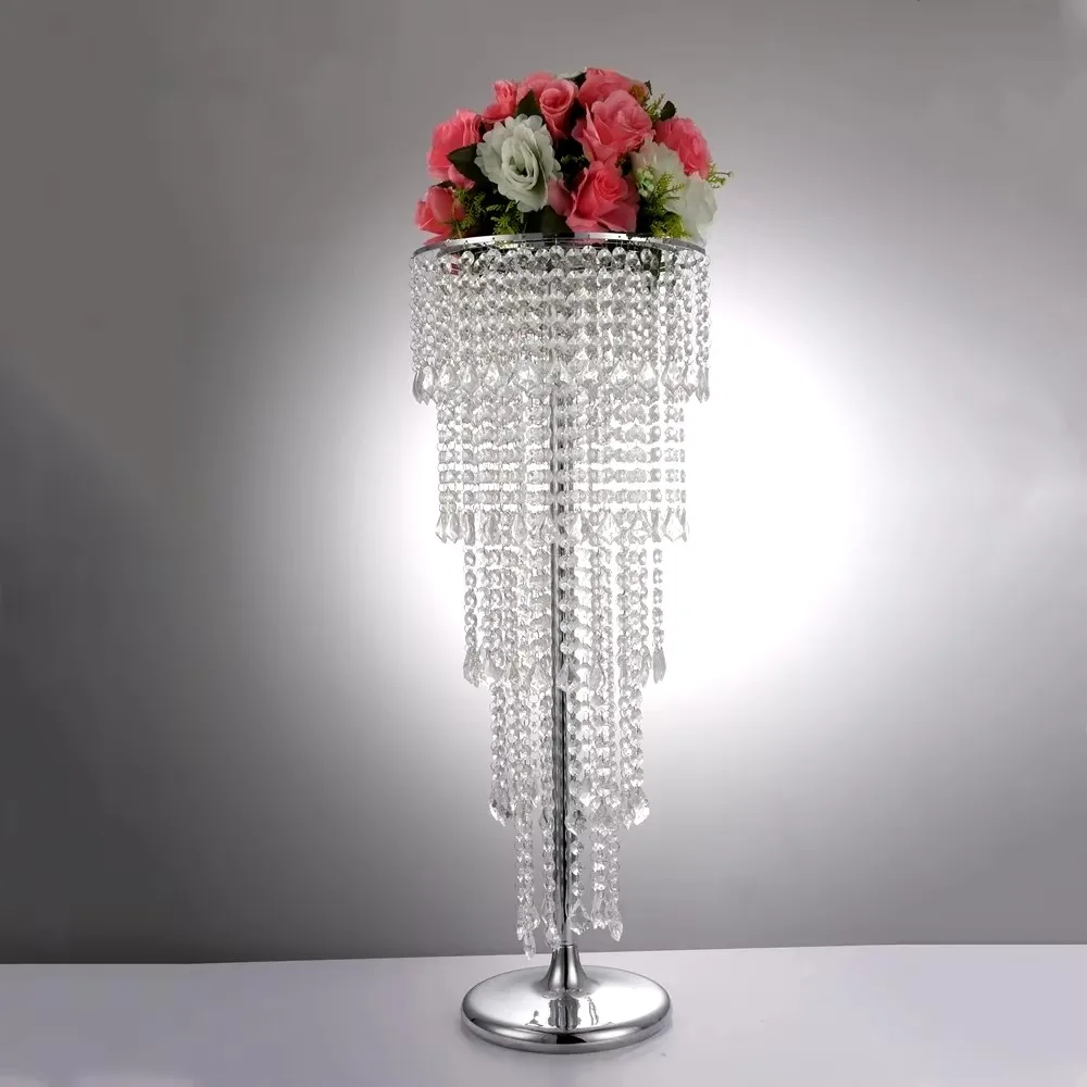 

8PCS 79cm Tall Crystal Wedding Centerpiece Acrylic Flower Stand Chandelier Garlands Wedding Decoration Reception Table Decor