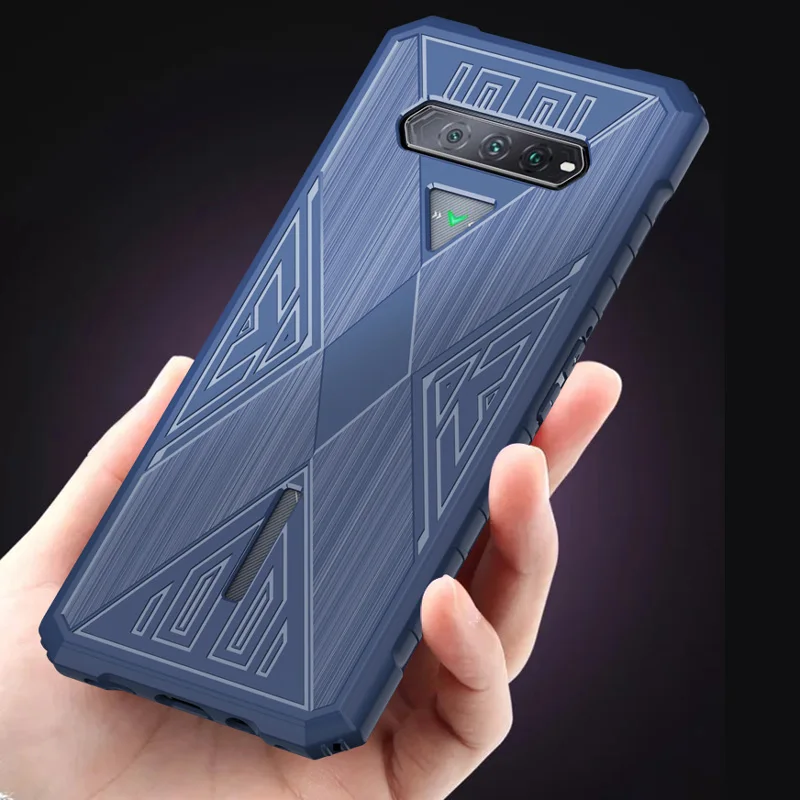 Shockproof Case for Xiaomi Black Shark 4 4S Pro Gaming Cover Silicone Rubber Rugged Phone Skin Matte Anti-fingerprints Back Capa