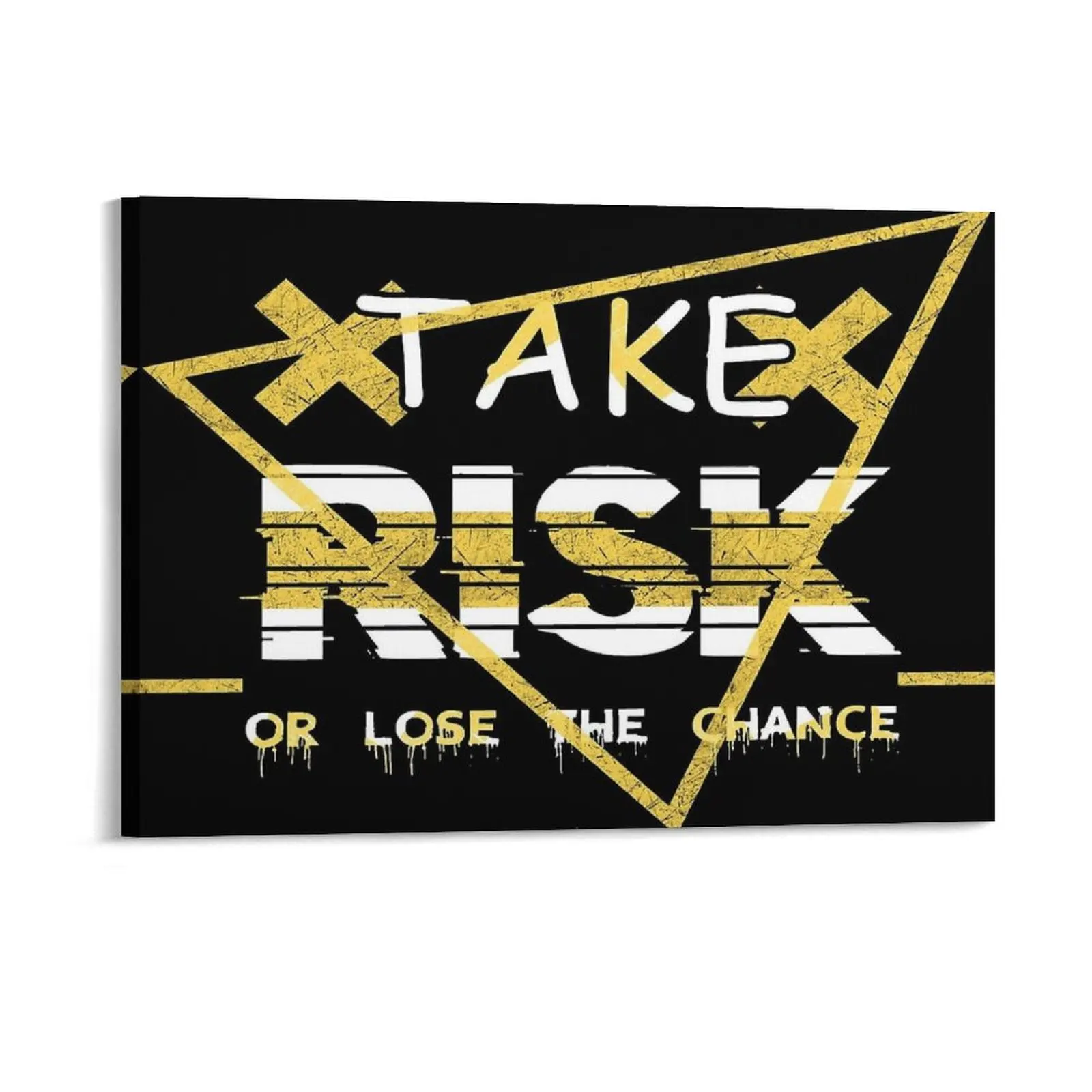 No Risk No Story Take The Risk Or Lose The Chance Canvas Painting Rusty Plaques Wall Custom Design Printed Framed Wall Paintings
