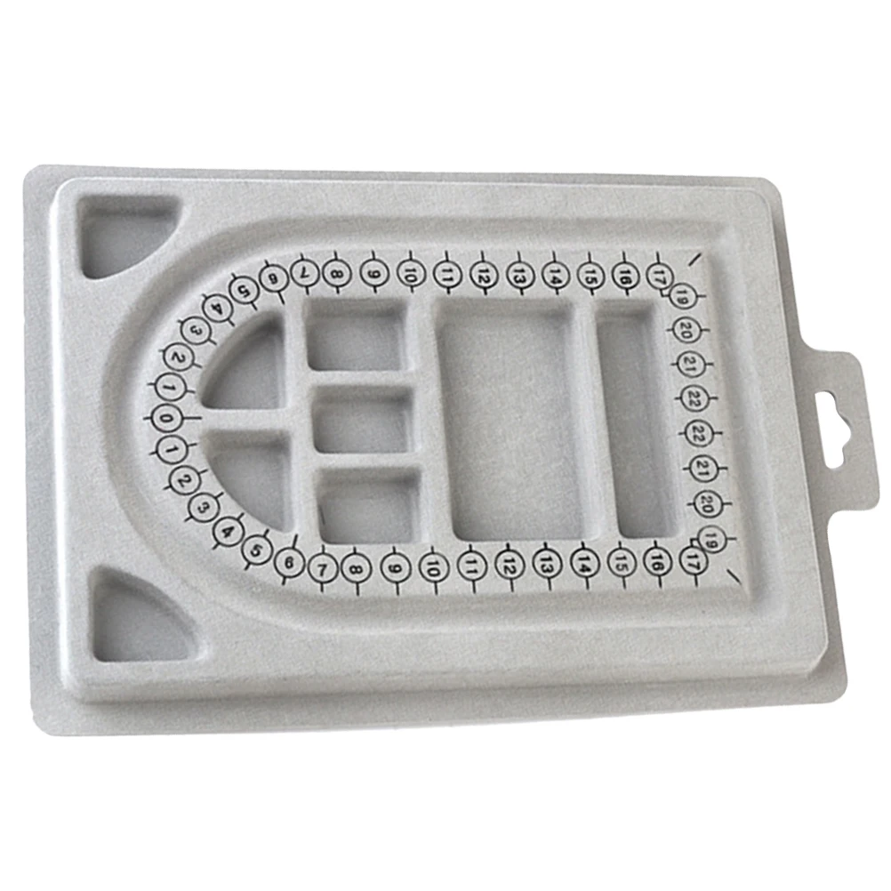 

DIY Jewelry Making Bead Design Board Tray 21x15cm Gray Flocking for Necklace Bracelet Crafting Supplies Beading Tools