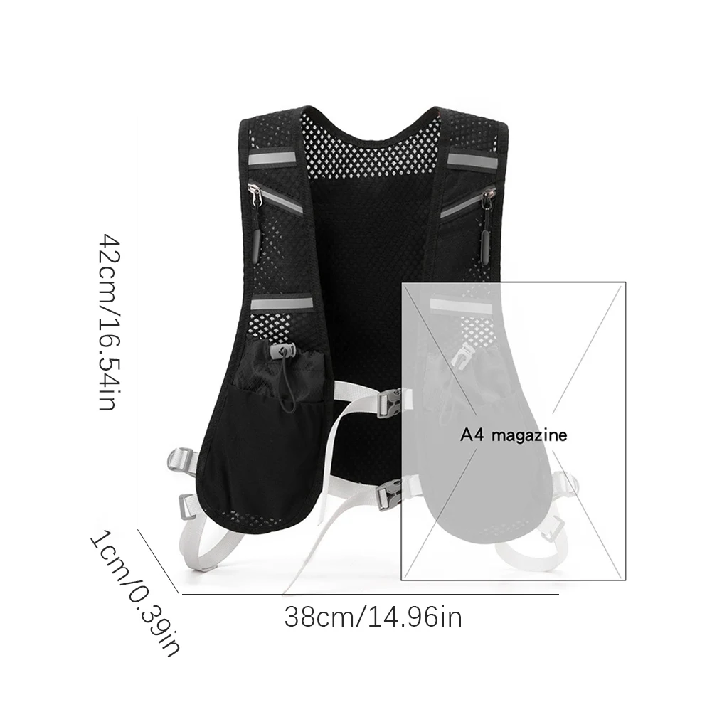 Hydration Running Vest Reflective Hydration Vest Hiking Vest Pack Lightweight Cycling Backpack for Trail Running Marathons