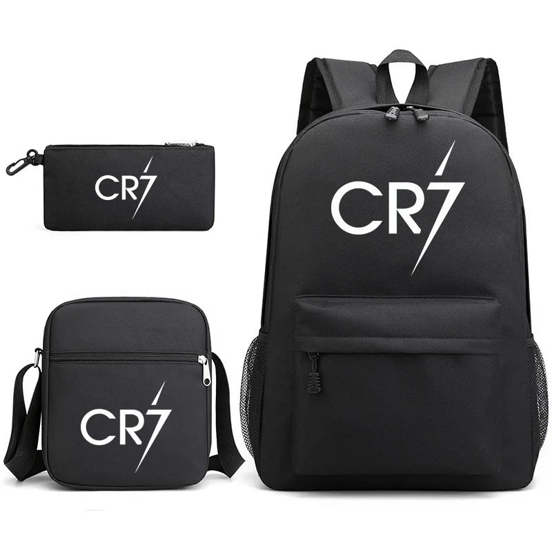 CR7 Boys Girls Kids School Book Bags Women Men Bagpacks Teenagers Schoolbag 3pcs Students Laptop Travel Galaxy Backpacks