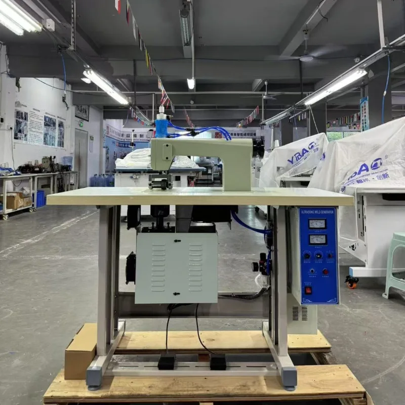 Ultrasonic roller welding machine, non-woven fabric
