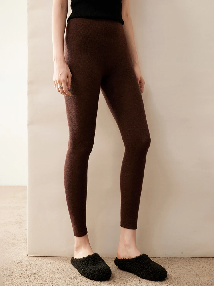 High Quality Women 100% Cashmere Legging Basic Soft elastic Pants Autumn Winter Cashmere Knitted Legging Trousers Warm Comfy