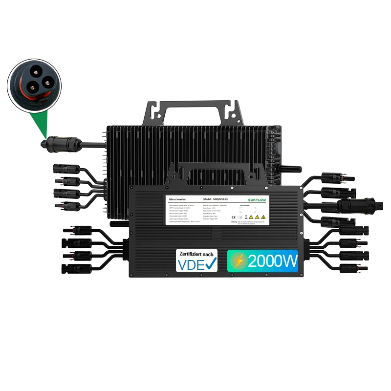 Smart Data Analytics Microinverter 2250W for Commercial Rooftops with CE VDE EN50549 Up to 25-Year Lifespan Solar Inverters
