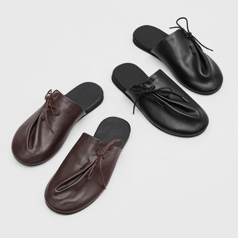 Fashionable Men Slippers Black-brown Color Brand 2026 Men Casual One-piece Comfortable Breathable Couple's Slippers Size 36-46