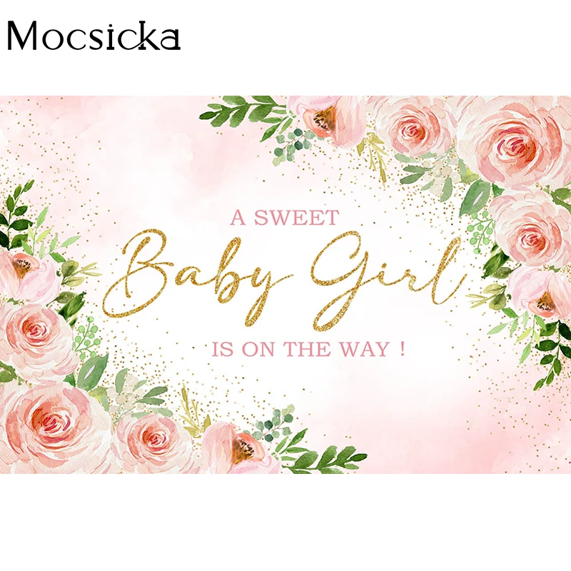 Mocsicka-Fondo de fotografía de niña dulce, papel tapiz fotográfico de ducha para recién nacido, pancarta decorativa de cumpleaños para niños de princesa