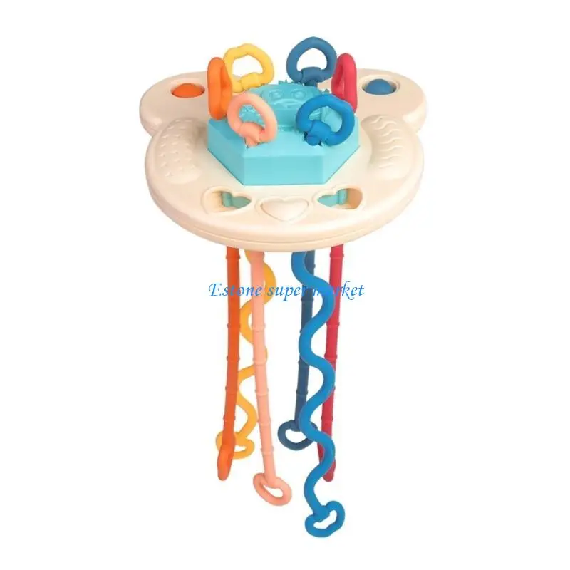 090b Pull String Rasseln Spielzeug für Baby Infant Bad Spielzeug Handshake Teether Music Bubble Education Toy Child Fine Motor