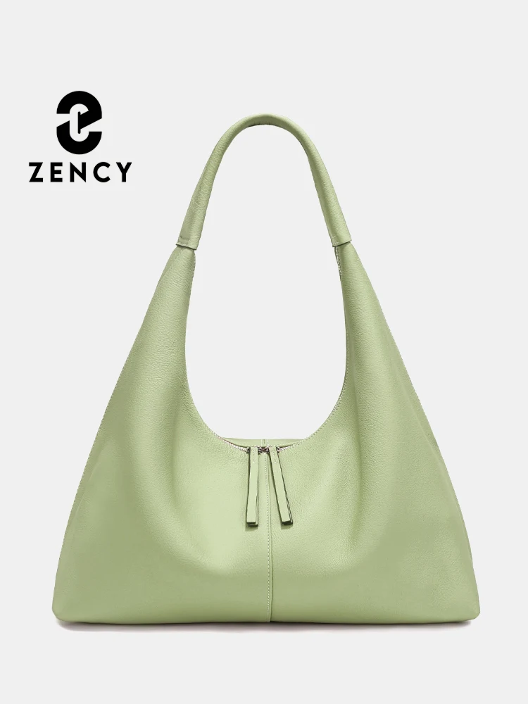 

Zency Women's Genuine Leather Top Hobo Bag Commuters Handbag Designer Travel Tote Large Casual Shoulder Purse Waterproof Cowhide