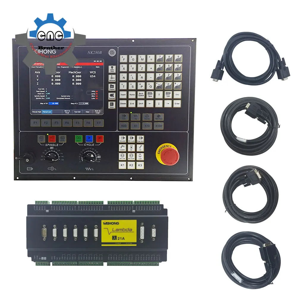 

WEI HONG NK280B 4-Axis CNC Linkage Integrated Control Card For Support ATC Straight Row Tool Change For CNC Woodworking