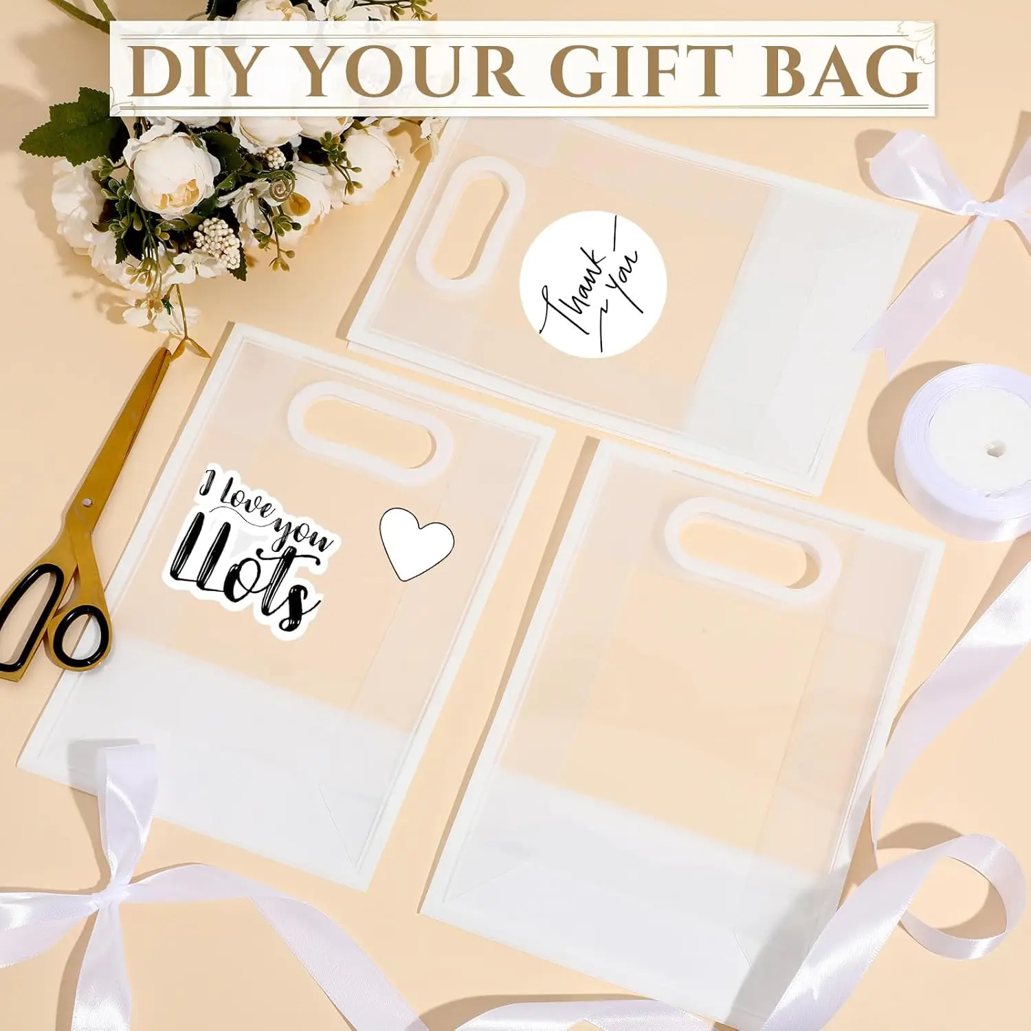 שקיות שקופות עם פפיון