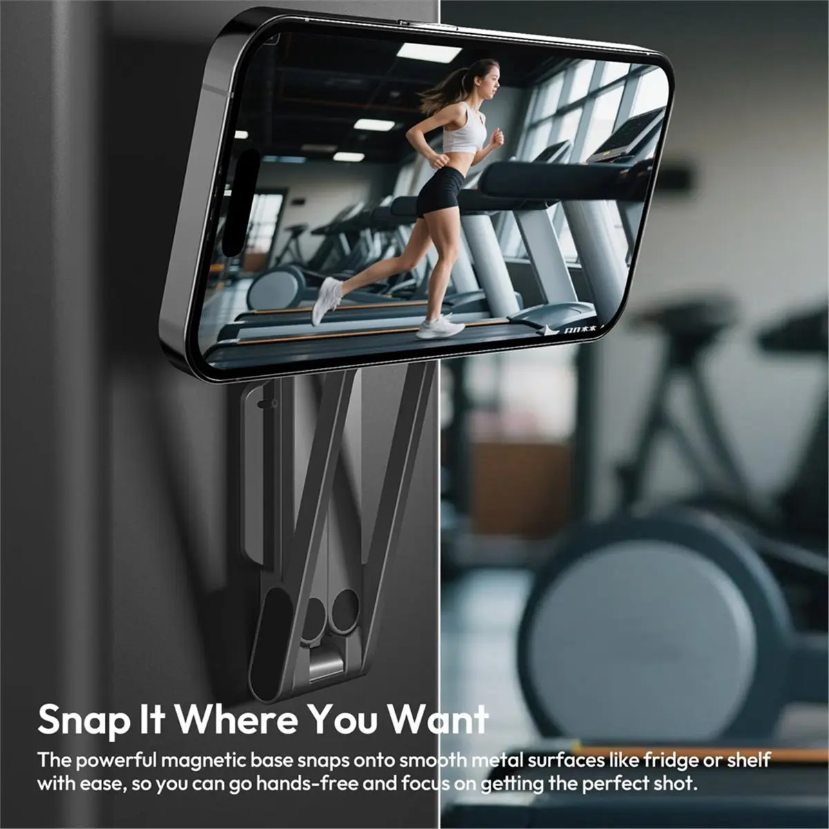 

MA38 MagLock Phone Stand Magnetic Phone Stand for 16 15 14 13 Versatile with Hidden Hook for Slopes & Walls