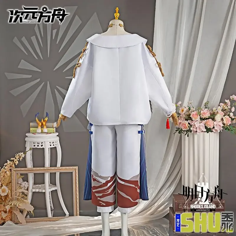 Arknights Shu Cosplay Kostuum Pruik Jas Outfit New Year Limit Game Skin Uniform Halloween Carnaval Kerst Rollenfeest Pak