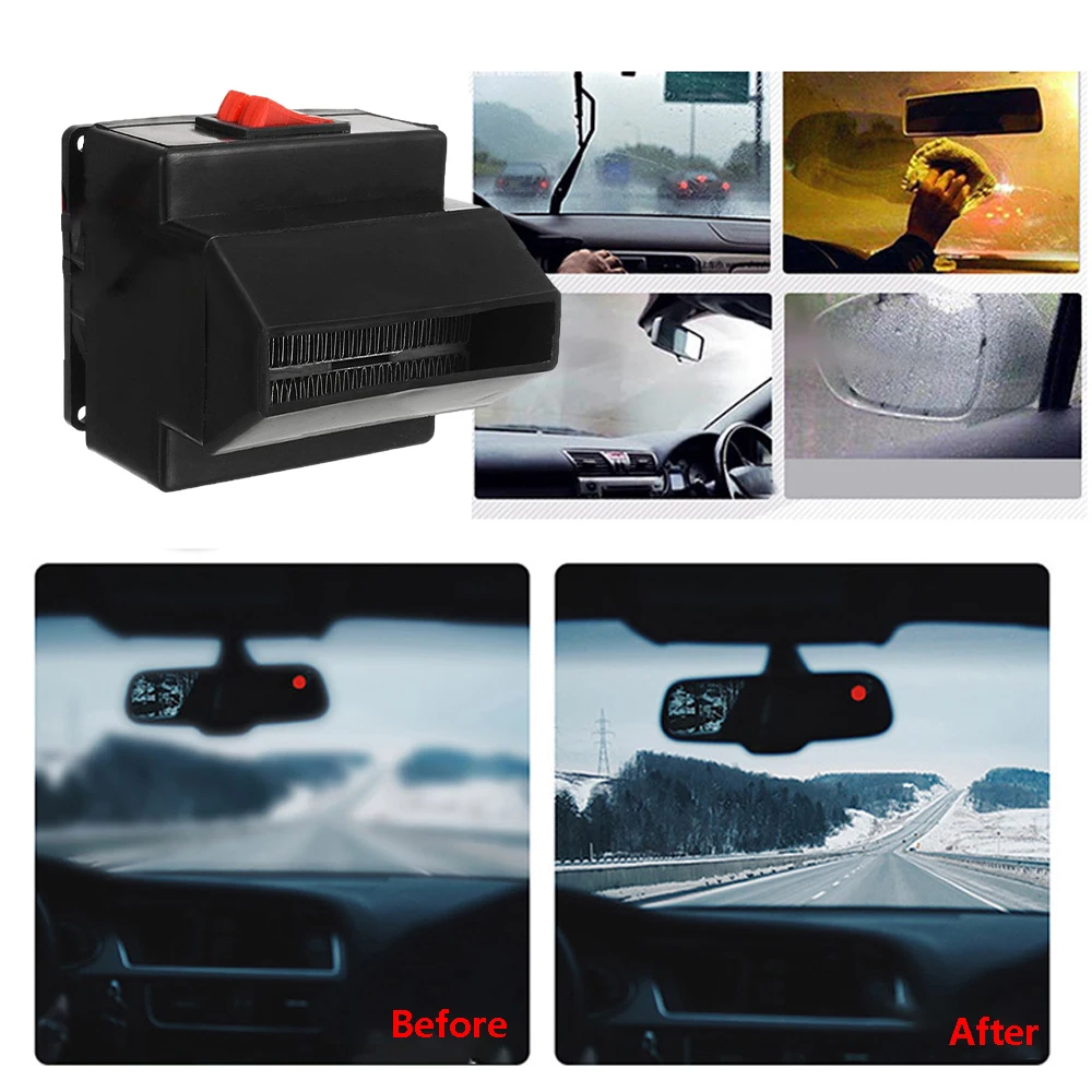

12V/24V Car Heater Electric Defroster Demister Heating Fan Portable Electric Dryer Windshield Defogging For Car Truck Home