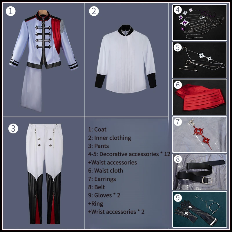 NIJISANJI EN Freodore コスプレ衣装 Freodore Vtuber Cosplay Costume Cos NIJISANJI Anime Party Gorgeous