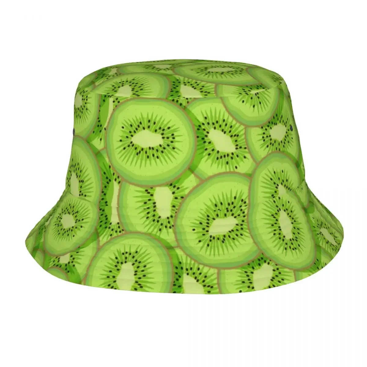 Street Kiwi Bucket Hat Unisex Packable Outdoor Fruit Fruits Fishing Cap Summer Travel Headwear Bob