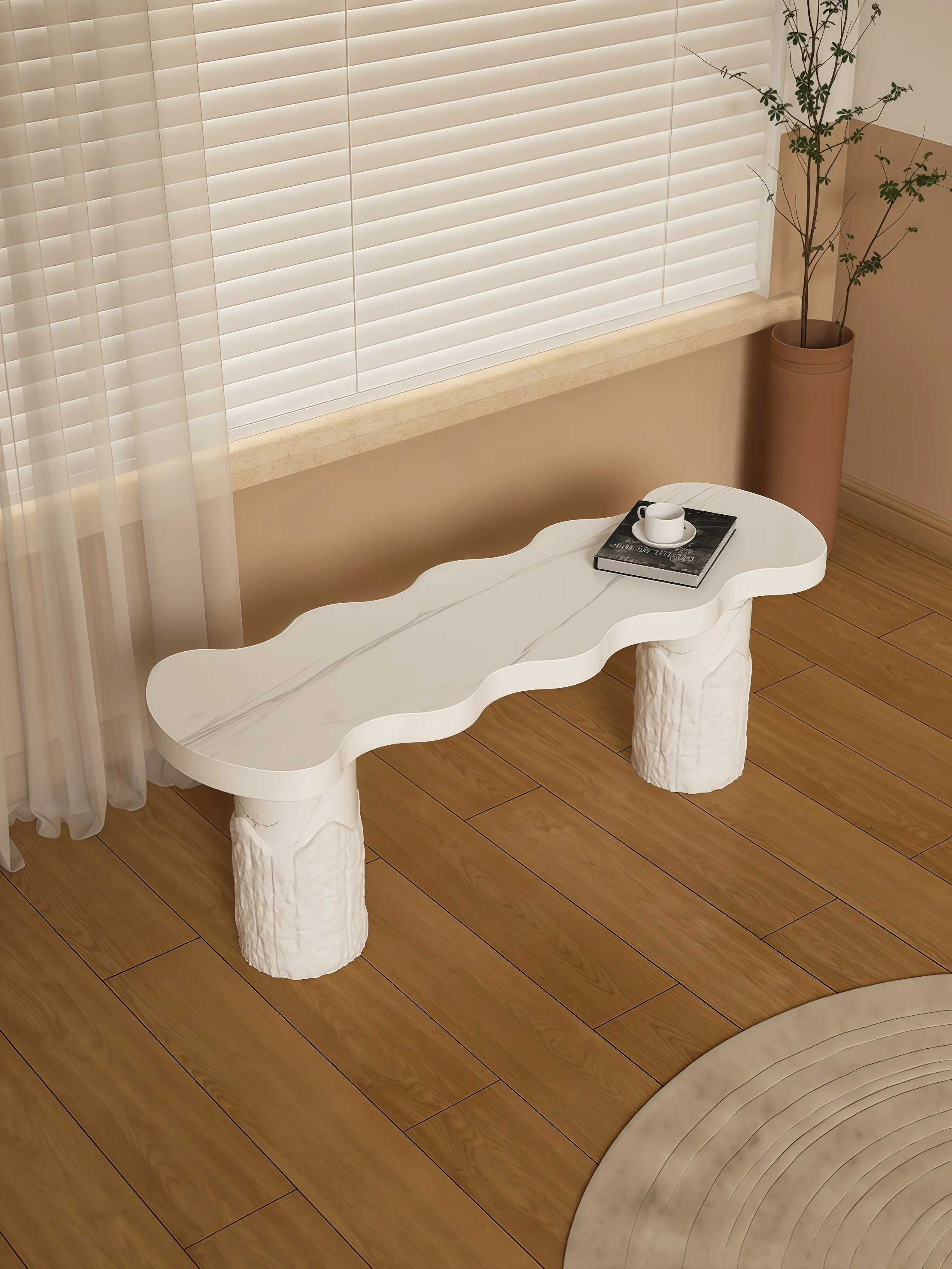 Bench designer living room entryway shoe-changing bedroom bed trendy outdoor courtyard creative strip stool