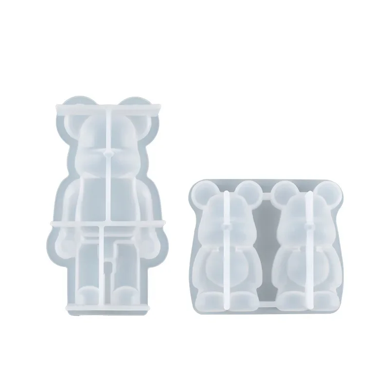 Candle Bear Shape Silicone 3d Cute Candle Mold Handmade Soaps DIY Cartoon Bear Silicone Molds Casting Molds for Epoxy Resin Art