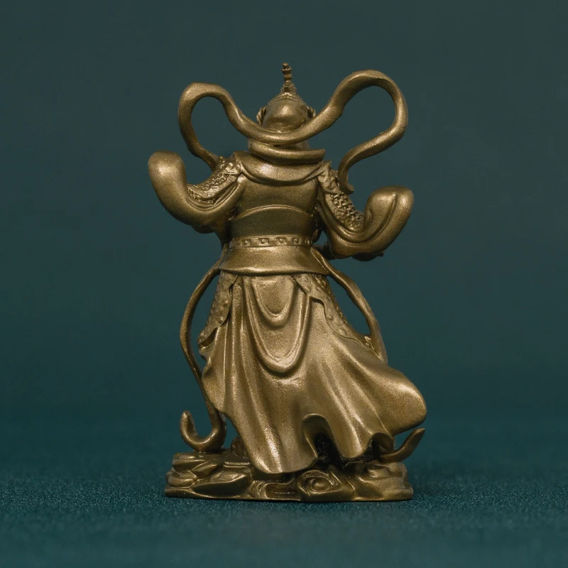 SIMPLE PRACTICE Garanweituo Bodhisattva protector buddha statue brass ornament small portable Buddha home Decoration