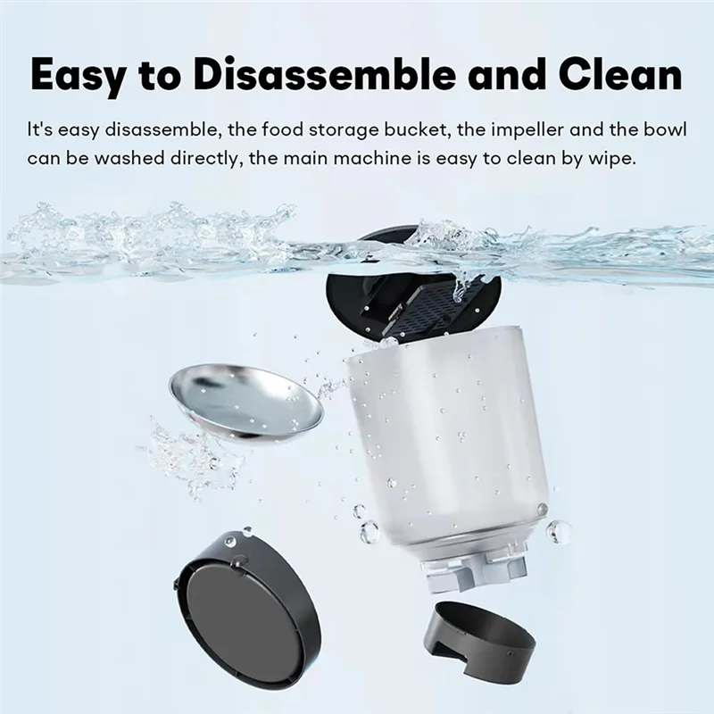 

A67M-APP Control Automatic Pet Feeder,4.2L 2.4G Wifi Enabled Pet Feeder,Dual Bowl Automatic Pet Food Dispenser For Cats&Dog